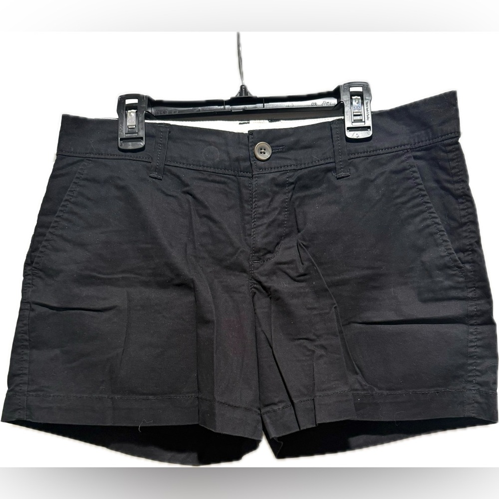 Old Navy black stretch cotton twill short shorts 2